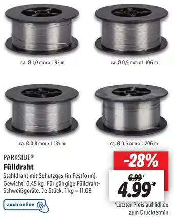 Lidl PARKSIDEⓇ Fülldraht Angebot