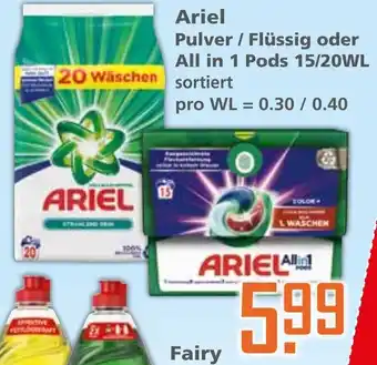 Klaas und Kock Ariel Pulver / Flüssig oder All in 1 Pods 15/20WL Angebot