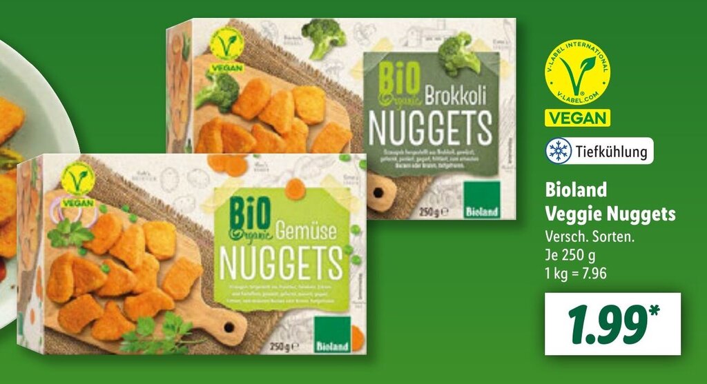 Bioland Veggie Nuggets 250 g Angebot bei Lidl