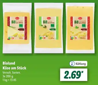 Lidl Bioland Käse am Stück 200 g Angebot