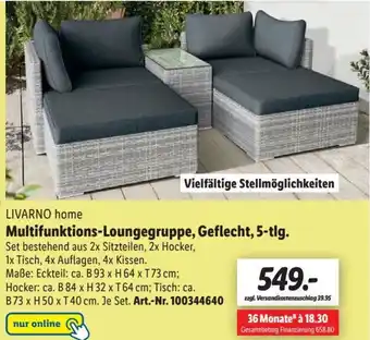 Lidl LIVARNO home Multifunktions-Loungegruppe, Geflecht, 5-tlg. Angebot
