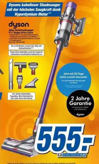 Expert Dyson Akku-handstaubsauger V11 Torque Drive Extra Angebot