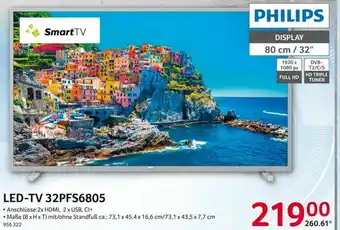 Selgros Philips LED TV 32PFS6805 Angebot