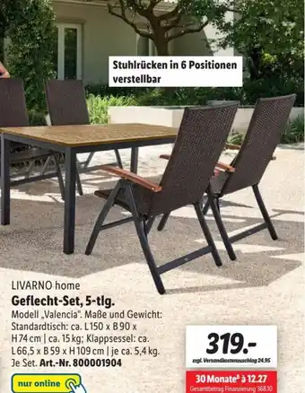 Lidl LIVARNO home Geflecht-Set, 5-tlg. Angebot