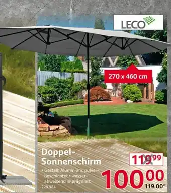 Selgros Doppel Sonnenschirm Angebot