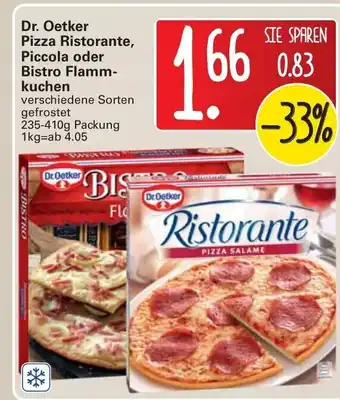 WEZ Dr. Oetker Pizza Ristorante, Piccola oder Bistro Flammkuchen 235-410g Angebot