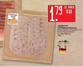 WEZ Bauern Gut Jagdwurst mit Wiesenkräutern 100g Angebot