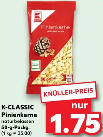 Kaufland K-CLASSIC Pinienkerne 50-g-Packg. Angebot