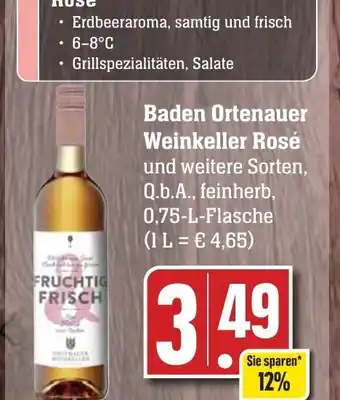 Edeka Neukauf Baden Ortenauer Weinkeller Rosé 750ml Angebot