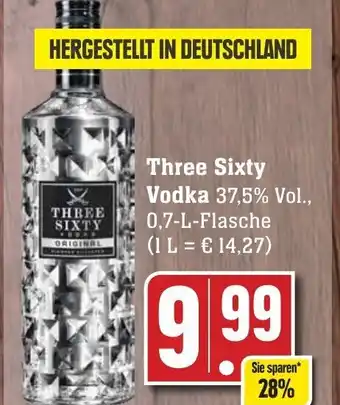 Edeka Neukauf Three Sixty Vodka 700ml Angebot