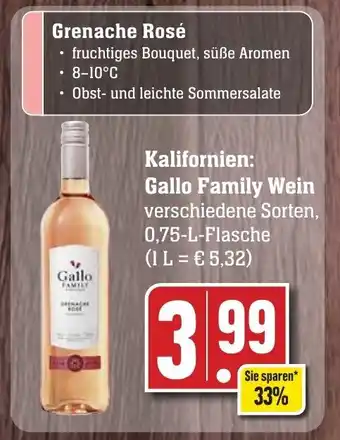 Edeka Neukauf Gallo Family Wein 750ml Angebot
