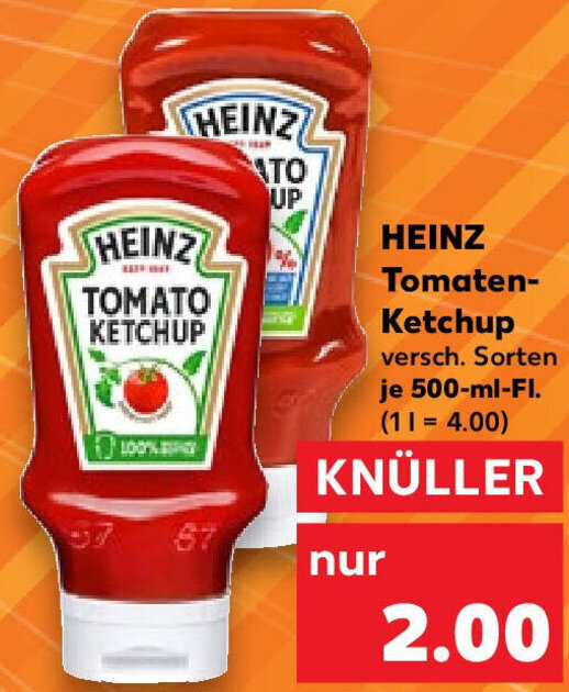 HEINZ TomatenKetchup 500 ml Fl. Angebot bei Kaufland