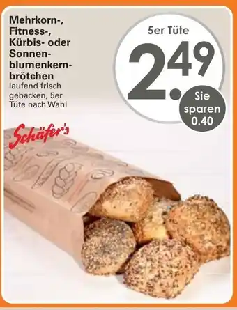 WEZ Mehrkorn, Fitness, Kürbis oder Sonnenblumenkernbrötchen Angebot