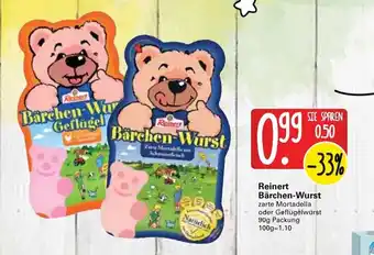 WEZ Reinert Bärchen Wurst 90g Angebot