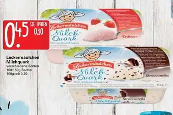 WEZ Leckermäulchen Milchquark 100/150g Becher Angebot