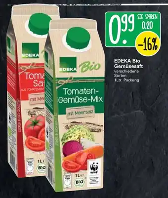 WEZ Edeka Bio Gemüsesäft 1L Angebot