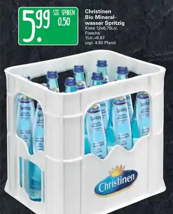 WEZ Christinen Bio Mineralwasser Spritzig 12x0,75L Angebot