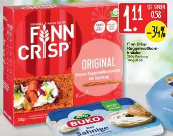 WEZ Finn Crisp Roggenvollkornknäcke 200g Angebot