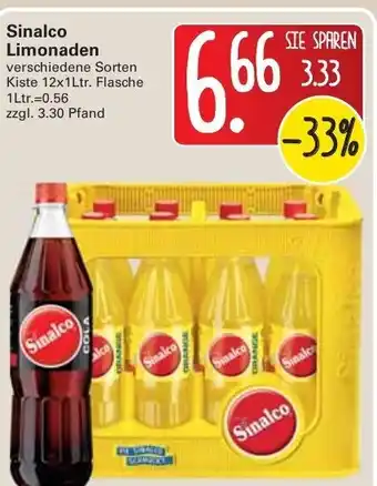 WEZ Sinalco Limonaden 12x1L Angebot