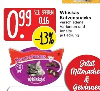 WEZ Whiskas Katzensnacks Angebot