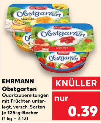 Kaufland EHRMANN Obstgarten 125 g Becher Angebot