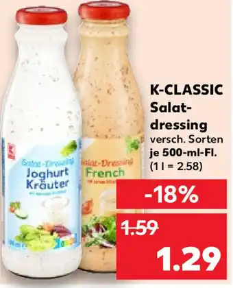 Kaufland K-CLASSIC Salatdressing 500 ml Fl. Angebot