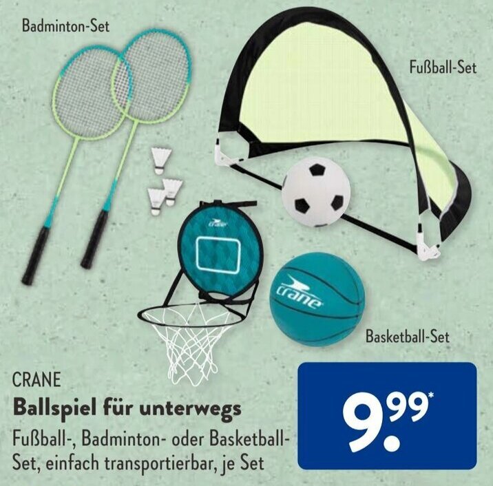CRANE Ballspiel für unterwegs Angebot bei Aldi Süd
