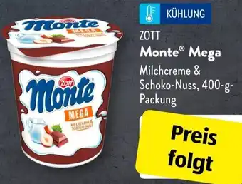 Aldi Süd ZOTT Monte® Mega 400 g Packung Angebot