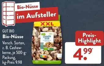 Aldi Süd GUT BIO Bio-Nüsse 500 g Packung Angebot