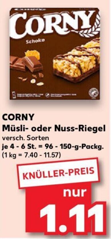 Corny Riegel 150 G Angebot Bei Scheck-In-Center – JAPPLH