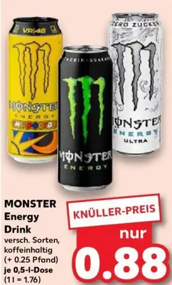 Kaufland MONSTER Energy Drink je 0,5-1-Dose Angebot