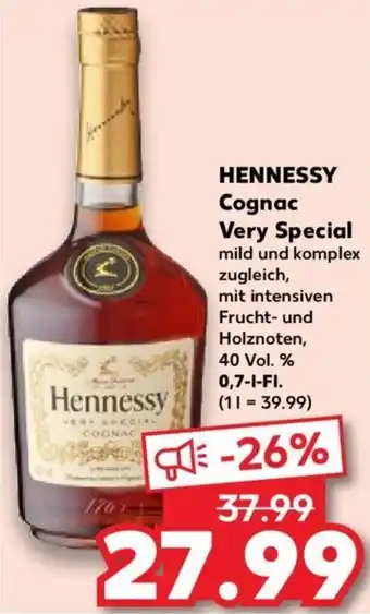 Kaufland HENNESSY Cognac Very Special 0,7 l Fl. Angebot
