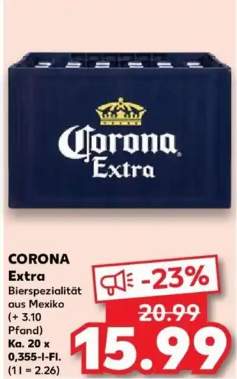 Kaufland CORONA Extra Ka. 20 x 0,355-1-Fl. Angebot