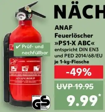 Kaufland ANAF Feuerlöscher >>PS1-X ABC<< 1 kg Flasche Angebot