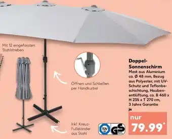 Kaufland Doppel-Sonnenschirm Angebot