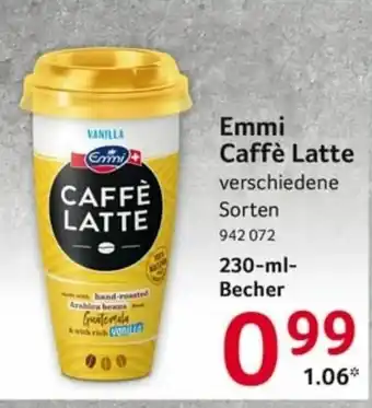 Selgros Emmi Caffè  Latte 230ml Becher Angebot