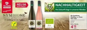 Selgros Bio Symbiose Riesling oder Pinot Noir rose 0,75L Angebot