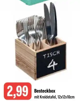 Feneberg TISCH Besteckbox mit Kreidetafel, 12x12x10cm Angebot