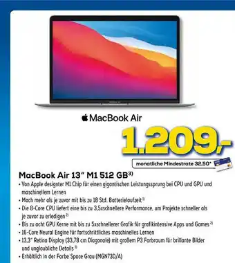 Euronics XXL Macbook Air 13" Apple Angebot