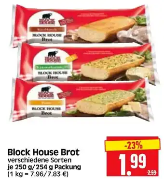 Edeka Herkules BLOCK HOUSE Brot 250/254g Angebot