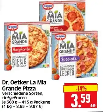 Edeka Herkules Dr. Oetker La Mia Grande Pizza 360-415g Angebot