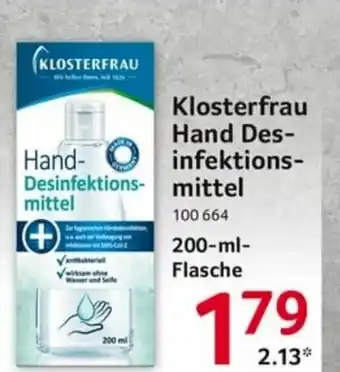 Selgros Klosterfrau Hand Desinfektionsmittel 200ml Angebot