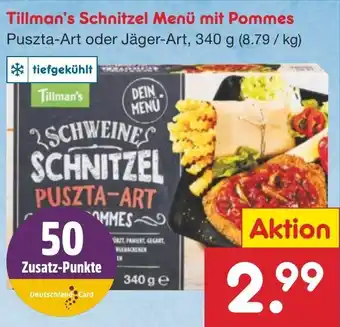 Netto Marken-Discount Tillman's Schnitzel Menü mit Pommes 340 g Angebot