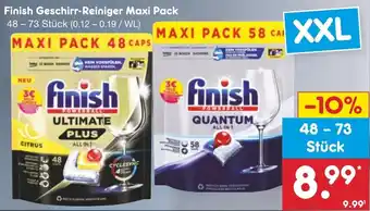Netto Marken-Discount Finish Geschirr-Reiniger Maxi Pack 48-73 Stück Angebot