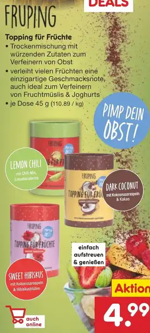 Netto Marken-Discount FRUPING Topping für Früchte Angebot