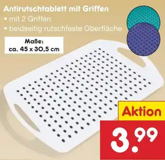 Netto Marken-Discount Antirutschtablett mit Griffen Angebot