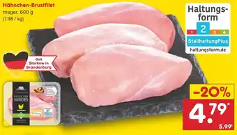 Netto Marken-Discount Hähnchen-Brustfilet mager, 600 g Angebot