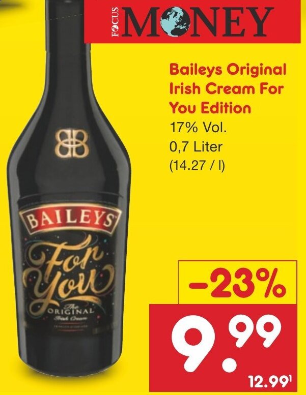Baileys Original Irish Cream For You Edition 0,7 Liter Angebot bei
