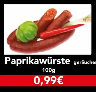 CAP Markt Paprikawürste 100g Angebot