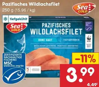 Netto Marken-Discount Pazifisches Wildlachsfilet 250 g Angebot